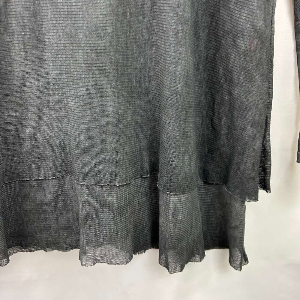 Cynthia Ashby Women's Size Large Gray Long Sleeve Tunic Dress - Picture 11 of 16